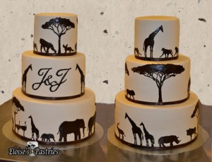 safari themed wedding cake