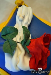 Beauty and the Beast Engagement Cake