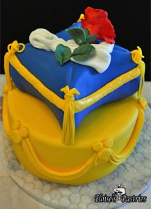 Beauty and the Beast Engagement Cake