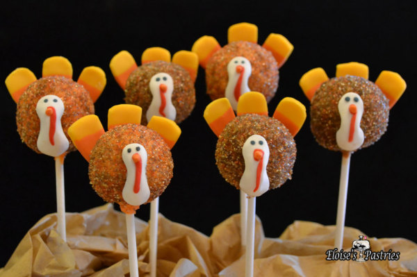thanksgiving turkey cake pops